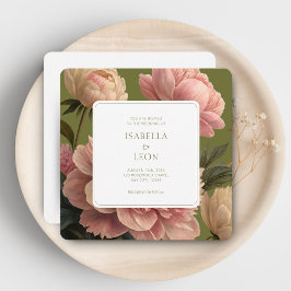 Wit |  Olijf & Roos bruiloft uitnodiging