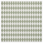 Wit & Olijfgroen Harlequin Diamonds Stof (Swatch)