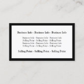 Wit omgeven visitekaartje (Achterkant)