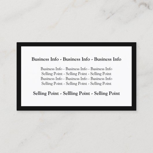 Wit omgeven visitekaartje (Achterkant)