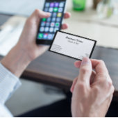 Wit omgeven visitekaartje