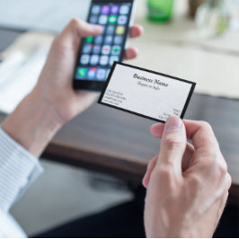 Wit omgeven visitekaartje