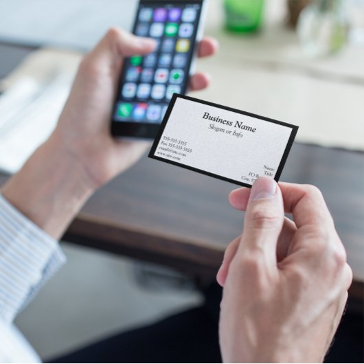 Wit omgeven visitekaartje