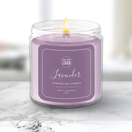 Wit omrand logo aanpasbare kleur productlabel vierkante sticker