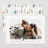 Wit omrande foto Picture Window Feestdagenkaart (Voorkant / Achterkant)