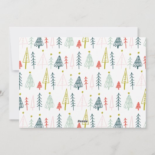 Wit omrande foto Picture Window Feestdagenkaart (Achterkant)