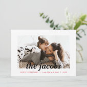 Wit omrande Picture Window Feestdagenkaart (Staand voorkant)