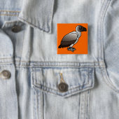 Wit-ondersteunde wijnbouw vierkante button 5,1 cm (In situ)