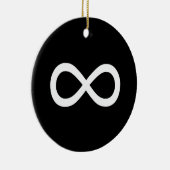 Wit Oneindigheidssymbool Keramisch Ornament (Rechts)
