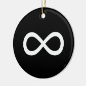 Wit Oneindigheidssymbool Keramisch Ornament (Links)