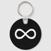 Wit Oneindigheidssymbool Sleutelhanger (Voorkant)