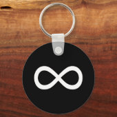 Wit Oneindigheidssymbool Sleutelhanger (Voorkant)