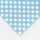 Wit op Baby Blauw Kleine Grootte Polka Dots Fleece Deken (Hoek)
