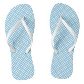 Wit op Baby Blauw Kleine Grootte Polka Dots Teenslippers (Voetbed)