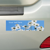 Wit op blauw bumpersticker (Op auto)