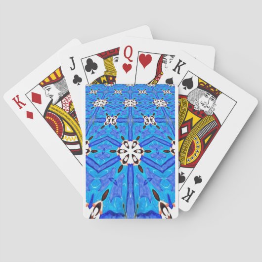 wit op blauw matrixraster pokerkaarten (Achterkant)