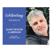 Wit Op Blauwe Viering Van Het Leven Herdenkingsfot