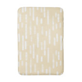 Wit op Bleek geel afgeronde lijnen Badmat (Voorkant Verticaal)