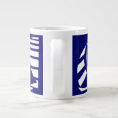 Wit op Blue Racing Boats Jumbo Coffee Mok (Achterkant)