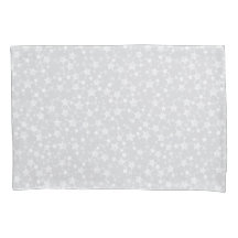 Wit op Bord Grijs | Lino Print Stars Patroon