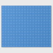 Wit op Clear Blue Crochet Chart Wrapping Paper Cadeaupapier (Vlak)