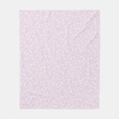 Wit op Dusty Pink | Lino Print Stars Patroon Fleece Deken (Voorkant)