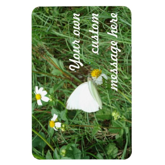 Wit op Groen Gepersonaliseerd Magneet (Verticaal)