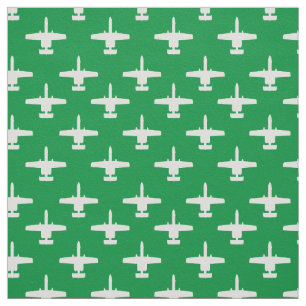 Wit op Groene A-10 Warthog Aanval Jet Pattern Stof