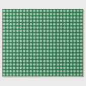 Wit op Groene Nordic Sweater Sneeuwvlok Patroon Cadeaupapier (Vlak)