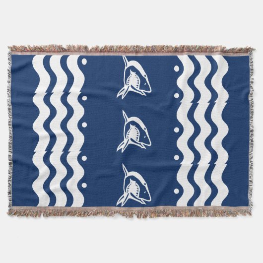 WIT op haai ZEE PAARD kustleven Deken (Voorkant)