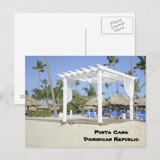 wit op het strand briefkaart (Voorkant / Achterkant)