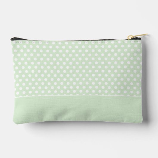 Wit op Jade Green Polka Dot Patroon met Naam Etui (Achterkant)
