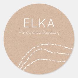 Wit op Kraft Look Designer Sticker