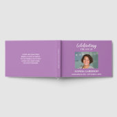 Wit op Lavendel Viering van het Leven met Foto Gastenboek (Volledig)