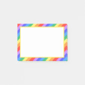 Wit op mooie multikleurige gestreepte post-it® notes (Voorkant)