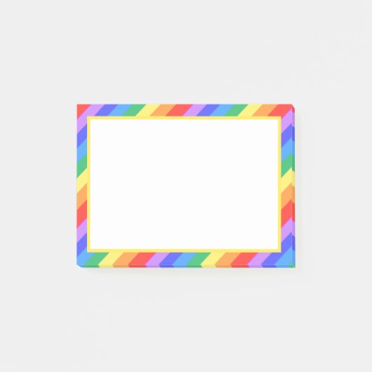 Wit op mooie multikleurige gestreepte post-it® notes (Voorkant)