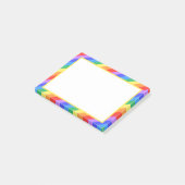 Wit op mooie multikleurige gestreepte post-it® notes (Schuin)