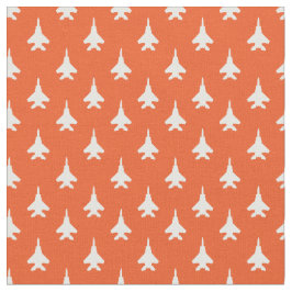 Wit op Oranje F-15 Eagle Fighter straalpatroon Stof