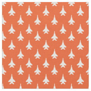Wit op Oranje F-15 Eagle Fighter straalpatroon Stof