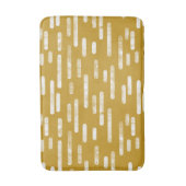 Wit op oud goud afgeronde lijnen patroon badmat (Voorkant Verticaal)