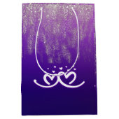 Wit op Paarse Gradiënt | Medium Cadeauzakje (Voorkant)