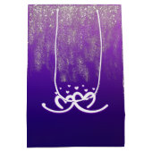 Wit op Paarse Gradiënt | Medium Cadeauzakje (Achterkant)