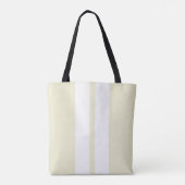 🏁  Wit op peperwit racingstrepen  Tote Bag (Achterkant)