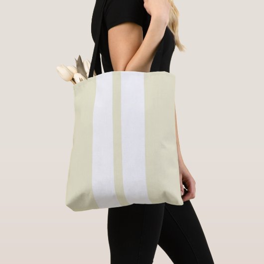 🏁  Wit op peperwit racingstrepen  Tote Bag (Dichtbij)