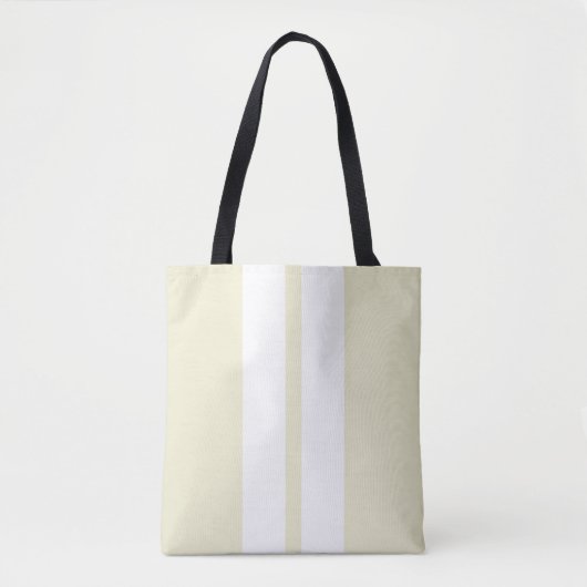 🏁 Wit op Pepper White Racing Stripes Tote Bag (Voorkant)