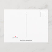 Wit Op Rode Prettig Kerstfeest Uitnodiging Briefkaart (Achterkant)