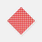 Wit op rood groot formaat polka dots papier servet (Hoek)