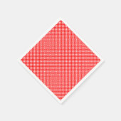 Wit op Rood Klein Grootte Polka Dots Papier Servet (Hoek)
