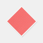 Wit op Rood Klein Horizontaal Polka-Stippendocumen Servet (Hoek)