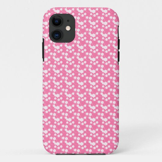 Wit op roze bloem Case-Mate iPhone case (Achterkant)